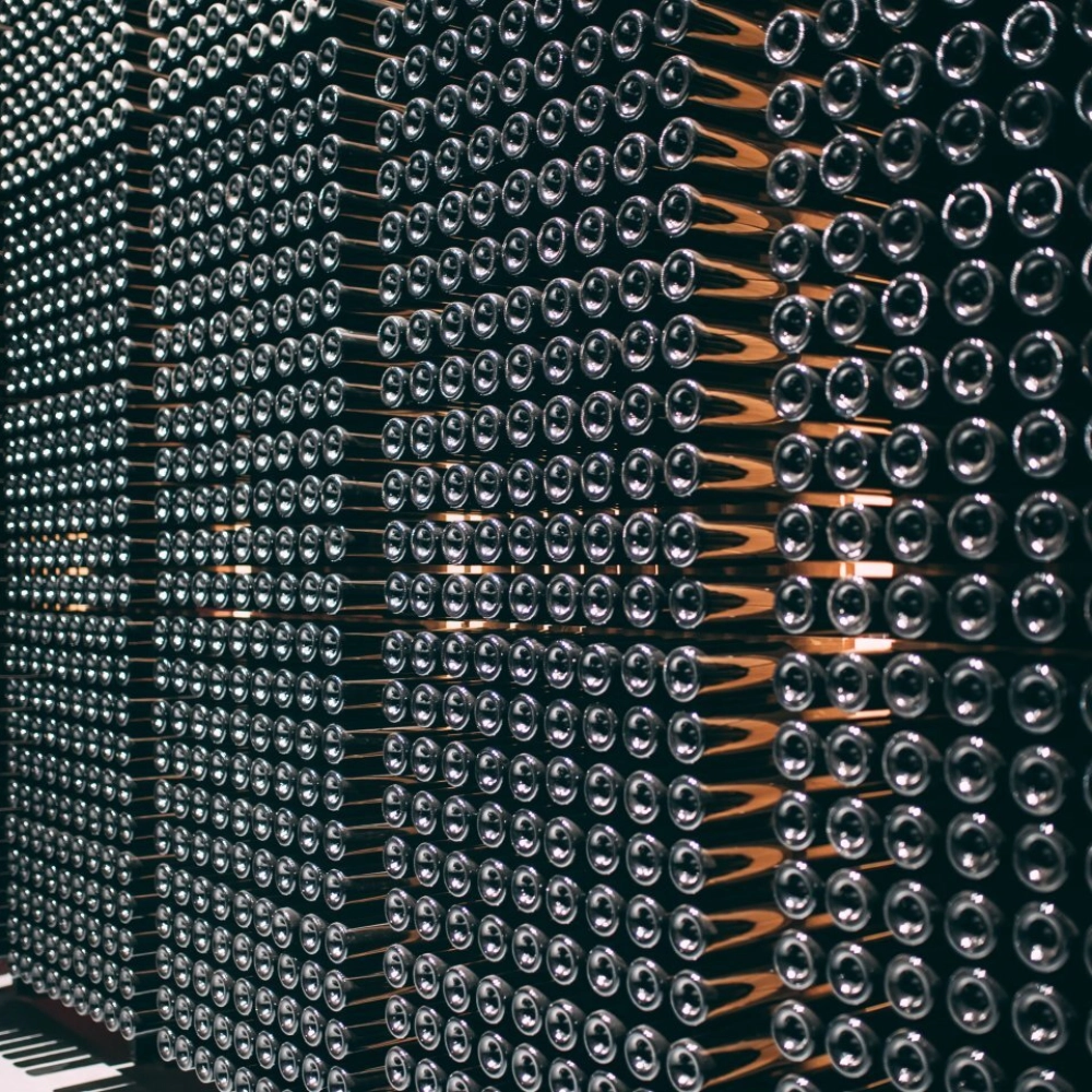 wine bottles stored winery fermentation process